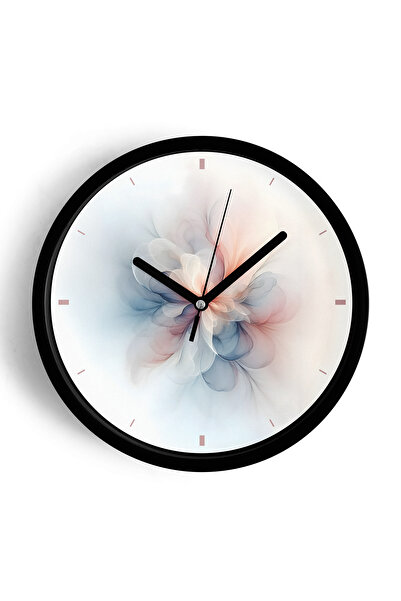 JHAAR Ceas de perete modern cu model floral în pasteluri delicate - 42 cm - C...