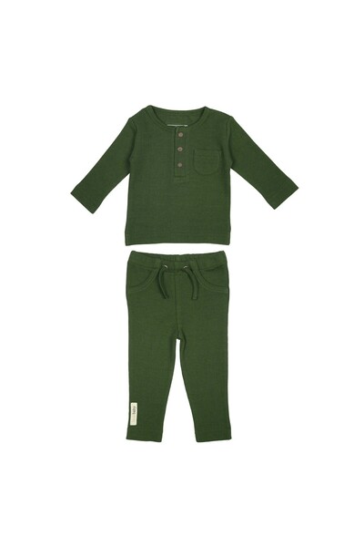 Lovedbaby Baby pajamas set, 2pcs, 100% hypoallergenic cotton – GOTS certified, Forest, (0–12 months)