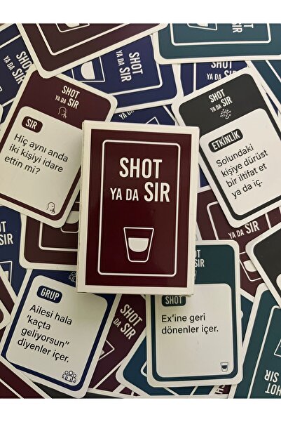 Poci Games Shot Ya Da Sır – 50 Kart Yılbaşı & Parti Oyunu | Yetişkin Kart Oyunu