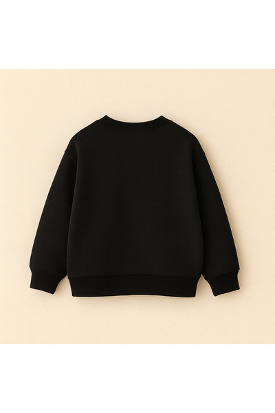 fasardi Oversize Fit Long Sleeve 3 Thread Basic Unisex Children's Sweatshirt Without Embroidery