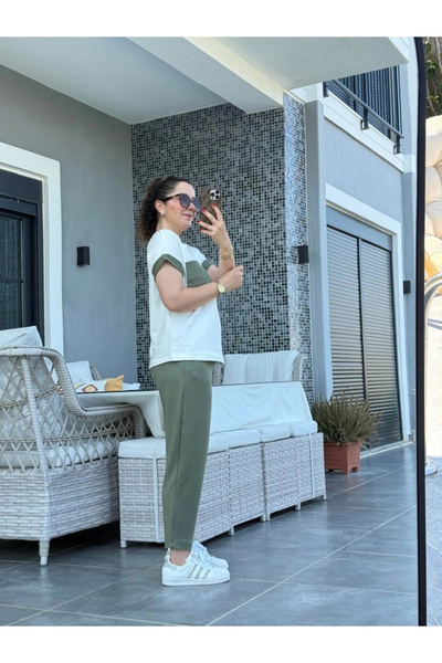 GENCULUS Women's Crystal Fabric Garnished Pocket Detailed Double Suit