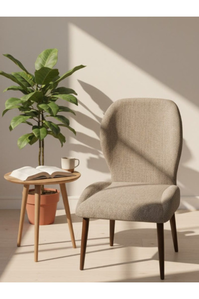 BEC49 كرسي طعام قماش "بوكليه" (Boucle) تصميم عصري مريح