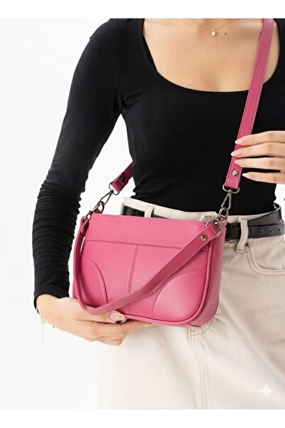 By EDUU Genuine Leather a Quality Luxury Pink Women's Shoulder Bag