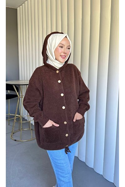 Queensland Women's Oversize Hooded Long Sleeve Knitwear Cardigan