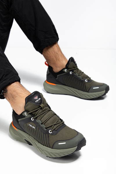 Erceka Lace-Up Casual Sports Shoes Sneaker Men's Blue Khaki Black Orthopedic Insoles