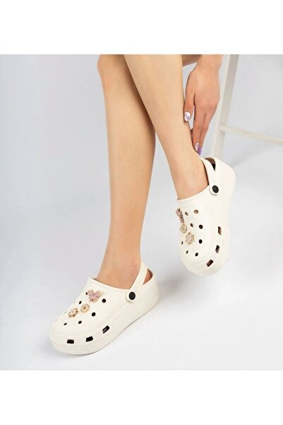 PLN SHOES High Sized Hospital Cook Nurse Doctor Slippers Cross With Massage Base