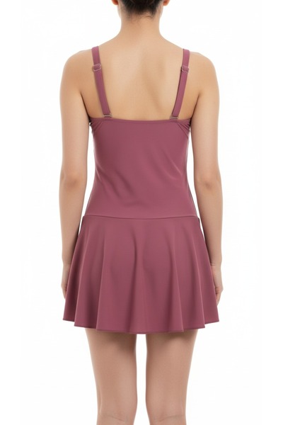 My-o Women's Draped Skirted Swimsuit – Comfortable Fit Stretch Fabric