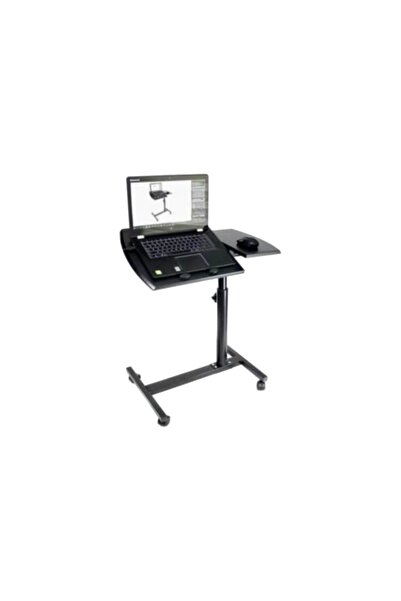 UNİBOX Ergonomic Laptop Table, Adjustable Height and Angle, Mouse Support, Metal Frame, Wheels with Brakes