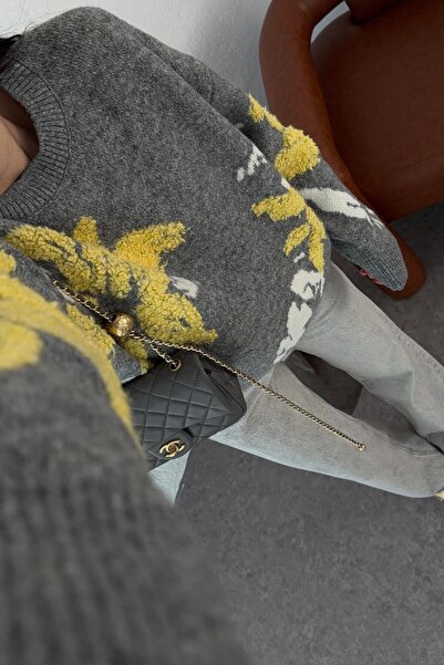 Suziş Patterned Circular Neck Standard Size Sweater 52120001