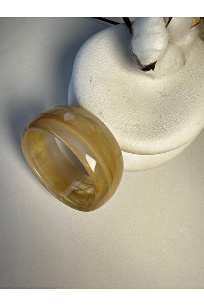 LYRA OFFİCİAL Bej kahve Kalın Reçine Bilezik