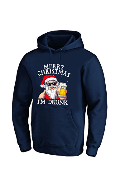 Efendioğlu Design kapüşonlu I'm Drunk baskılı noel baba merry christmas baskı...