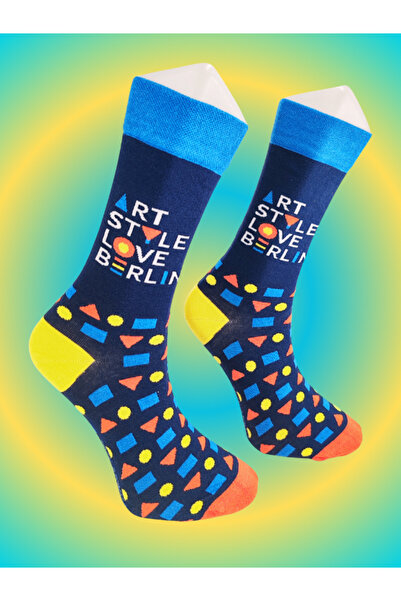 Shuttle Park Special Series Happy Colorful Art Love Berlin Patterned Socks Fun Comfortable Stylish Design Style Socks
