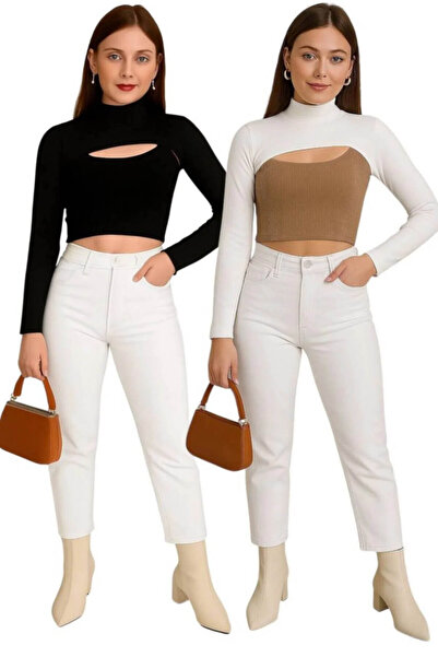 İSTANBULSTYLEMODA Μανίκια με κολάρο 2 τεμαχίων BYK090925