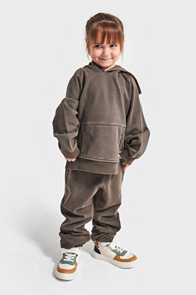 poozkids Hooded Unisex Basic Model Children's Tracksuit Set