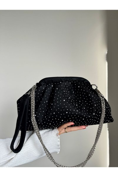 Swaggo collections Women's Suede Stone Scholarship Hand and Shoulder Bag
