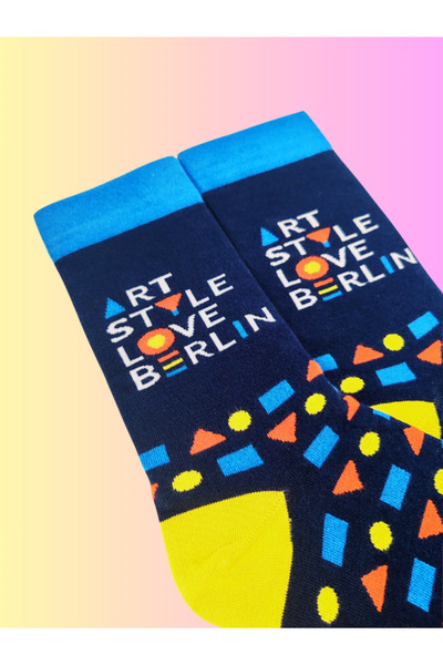 Shuttle Park Special Series Happy Colorful Art Love Berlin Patterned Socks Fun Comfortable Stylish Design Style Socks