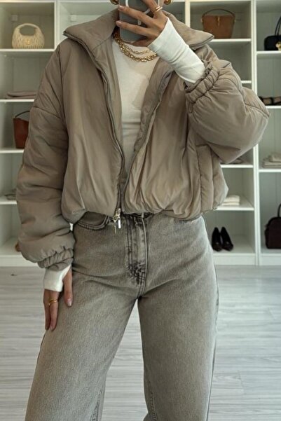 Suziş Brown Short Puffer Coat 9596