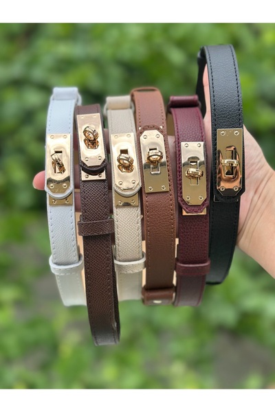 NOİR LUXE مجموعة من 6 أحزمة بإبزيم قفل (6 قطع)