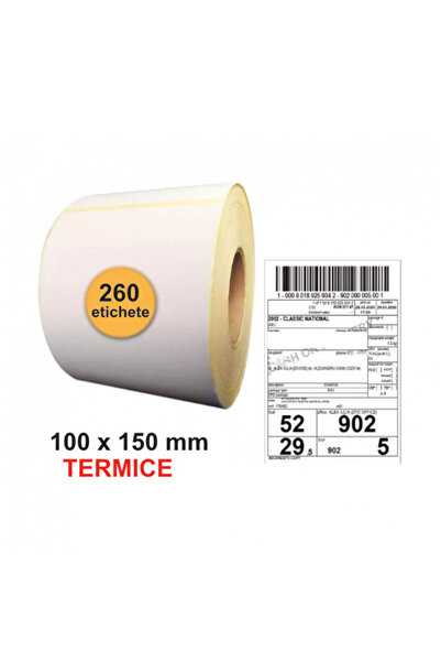 OEM Thermal Self-Adhesive Labels 100 x 150 mm, Tear Perforation, 260 Labels / Roll, TOP THERMAL