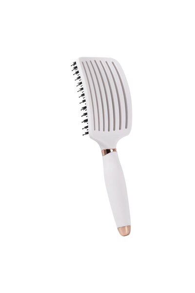 SISTER YOUNG Ovia Hair Brush — Boar & Nylon Bristles, Ventilated Curved Body, Comfortable Handle