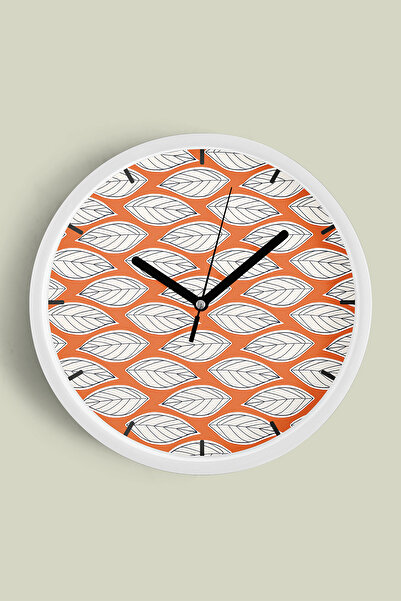 JHAAR Ceas de perete modern - 30cm - Carcasă albă cu sticlă frontală - Mecani...