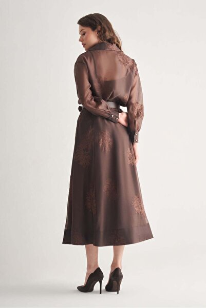 UTOPIAN İşlemeli Midi Etek