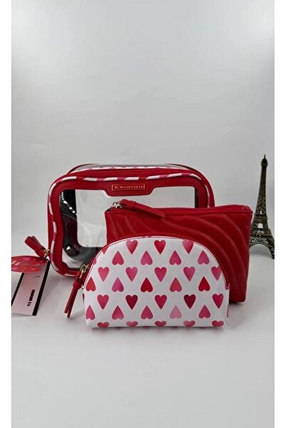 gül sezgin butik Women's Makeup Bag with Portfolio Bag, Triple Zippered Care ...