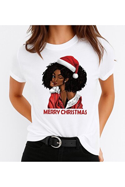 OEM 100% Cotton T-shirt "Girl Merry Christmas"