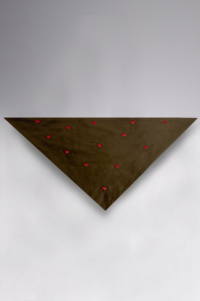 BACESS KALP NAKIŞLI SÜET ÇİFT KAT FULAR (ÖZEL TASARIM KOLEKSİYON ÜRÜNÜ)