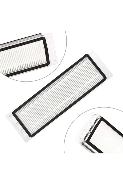 ROPALDE 2 Hepa Filter-2 Side Brush Spare Parts Kit Compatible with Roborock S5 Max, S6, S6 Pure,S6 Maxv Robot Vacuum Cleaner