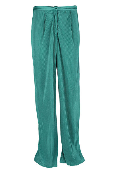 NASTY GAL Pantaloni Kimberly Green - 32, verzi, 100% poliester