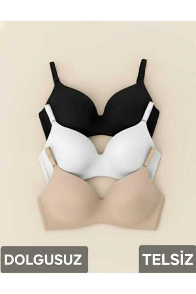 nesterinzar Women's Lotus (Without Pad) Wire Free Shaping / Sculpting 3-Piece Bra Set