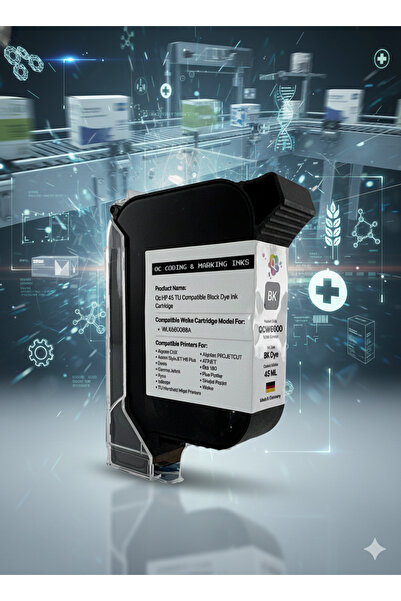 Qc HP 45 Wolke Videojet QCW6600 Muadil Plotter Kartuş