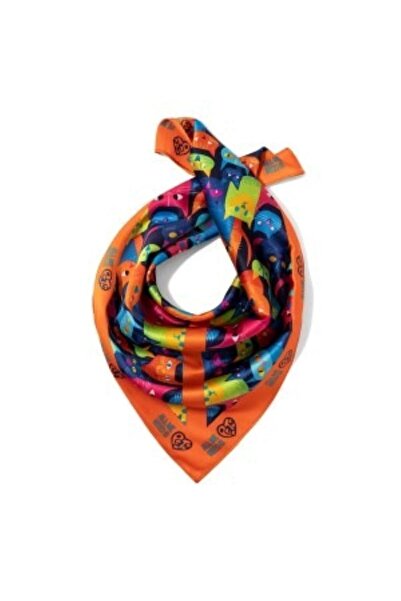 All We Need Is Pets Cats’n Power Orange Silk Bandana for Cats and Pet Lovers