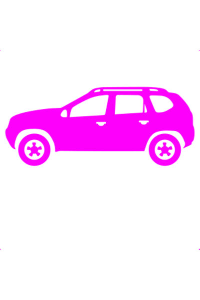 Oracal 651 Decorative wall sticker, car and window, Dacia Duster, 20cm, pink