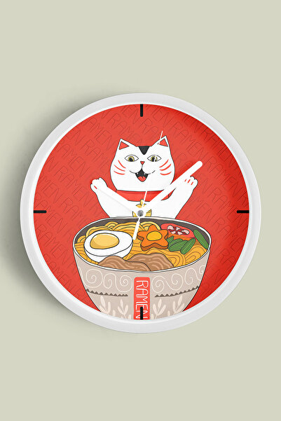 JHAAR Ceas de perete modern cu tematică pisici drăguțe - 42 cm - Carcasă albă...