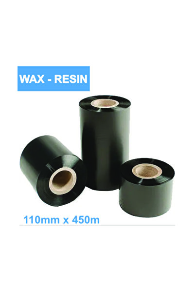 OEM Ribbon 110mm x 450m, Wax - Resin, Black, OUT