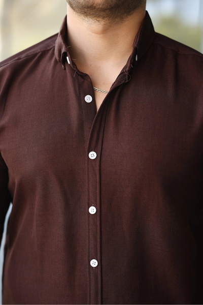 GENCULUS Men's long sleeve regular sofia linen shirt