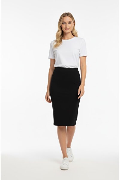 BRAVORİTE Black Women's Knee Length Pencil Skirt
