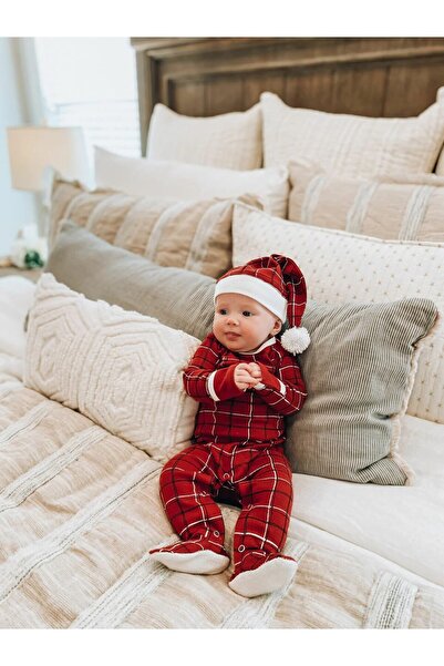 Lovedbaby Cotton baby bodysuit with legs and hat – Christmas set, Santa Baby, NB-24 months