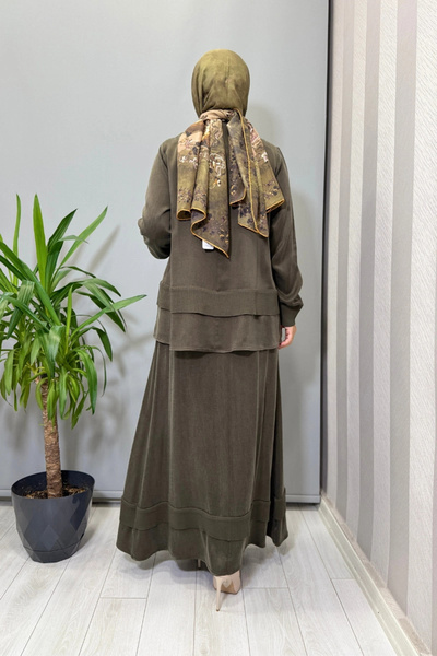 MISS DALIDA Skirted Suit Khaki T26K-6002 (T26K-2000)