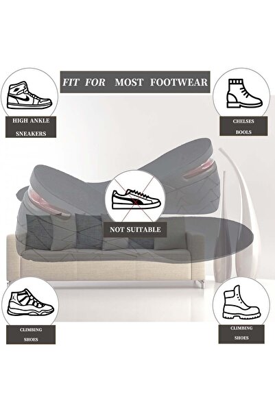 Generic LEXEBY1 Height Increase Insole, 4-Layer Orthotic Heel Shoe Lift