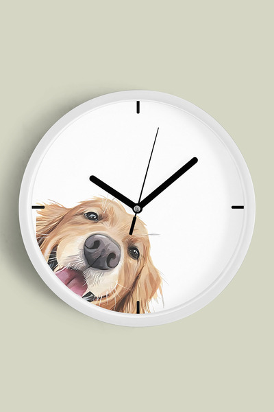 JHAAR Ceas de perete modern pentru camera copiilor cu tematică cățeluș drăguț...