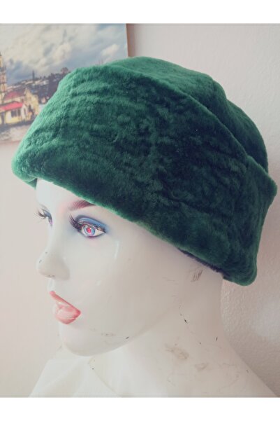 hoaryage Καπέλο μπερέ διπλής χρήσης από γνήσιο δέρμα αρνιού Unisex