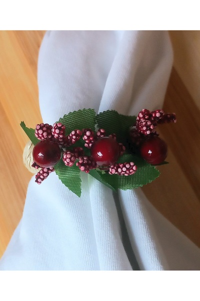 BNGaksesuar New Year's Tableware Presentation 6 Pieces Kokina Napkin Rings