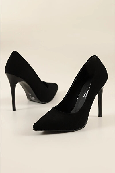 Firibu Cilt Deri Kadeh Topuk Stiletto Topuklu Ayakkabı