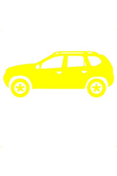 Oracal 651 Decorative wall, car and window sticker, Dacia Duster, 20cm, yellow