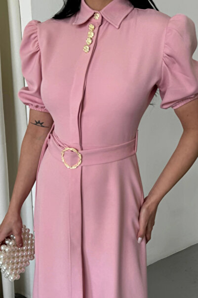 GENCULUS Yaka Düğe Detayi Ebi̇e Pink