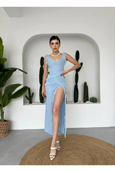 GENCULUS Felix Slit Tulle Dress