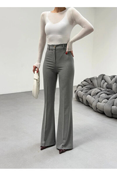 GENCULUS    230 Gr Poly Viscose Full Lycra Flared Trousers